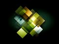 Abstract Green Gold Cyan Glass Squares Layers Glowing Edges Seamless Motion Background Loop 4K 60FPS