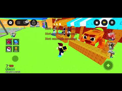 Παιζουμε drill blocks for brainrots στο roblox