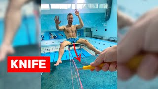 Very HIGH chair punishment | Best PRANKS at the swimming pool by WATERMAGIC 😳🐬
