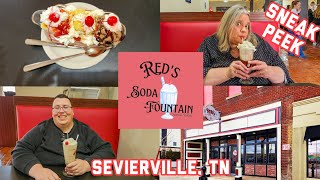 FIRST LOOK AT REDS SODA FOUNTAIN! A THROWBACK TO 1946 IN THE SMOKIES! Downtown Sevierville Tennessee