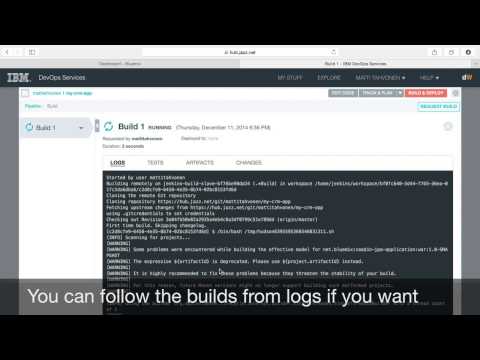 Configuring IBM DevOps services to your Java EE application