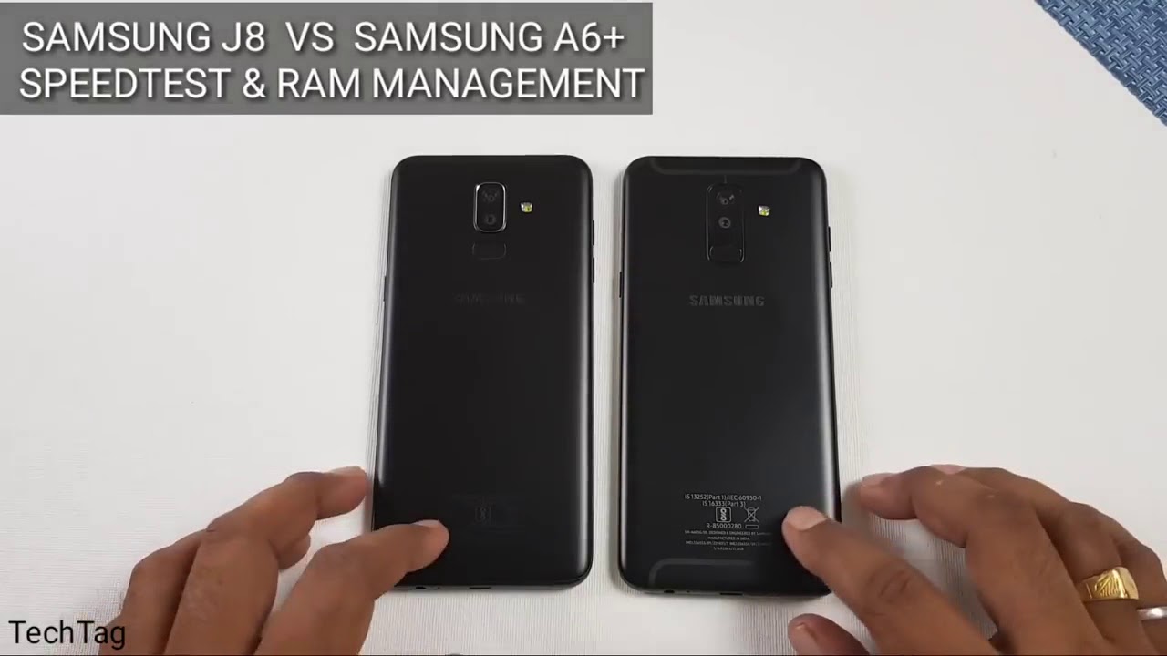 اختبار سرعة فتح التطبيقات A6 plus و j8