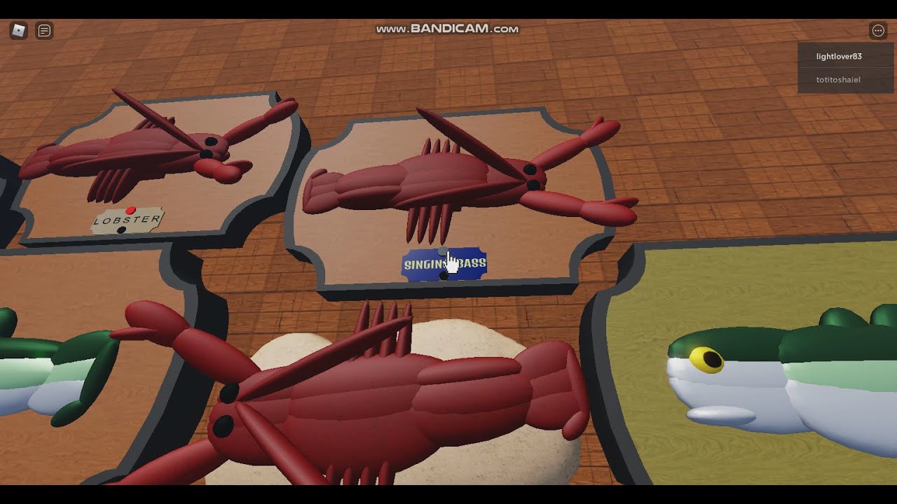 Singing Bass Lobster Roblox Singing Fish Wall YouTube 