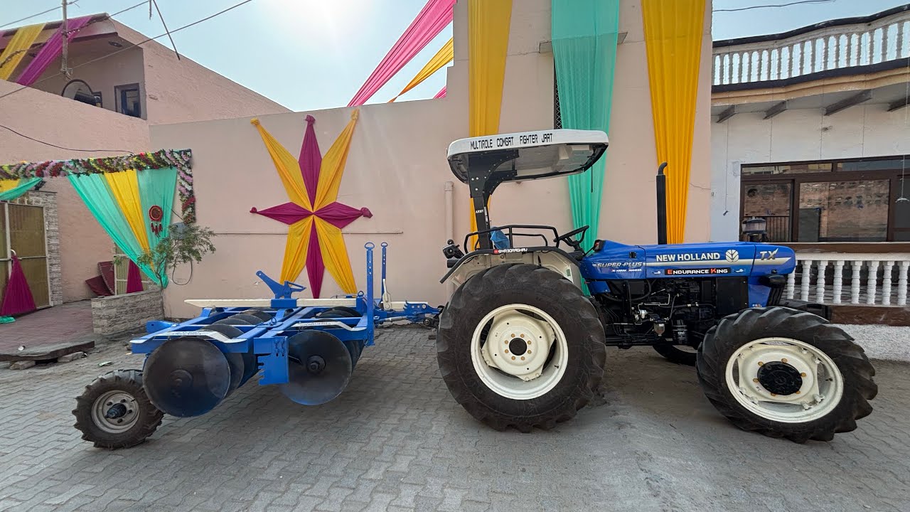 New holland 3630 4/4 harrow power check #sadhu harrow 18 disk ​#newholland @Hr30raghav 