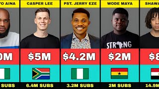 50 Richest YouTubers in Africa 2026 | Their Nationality and Net Worth