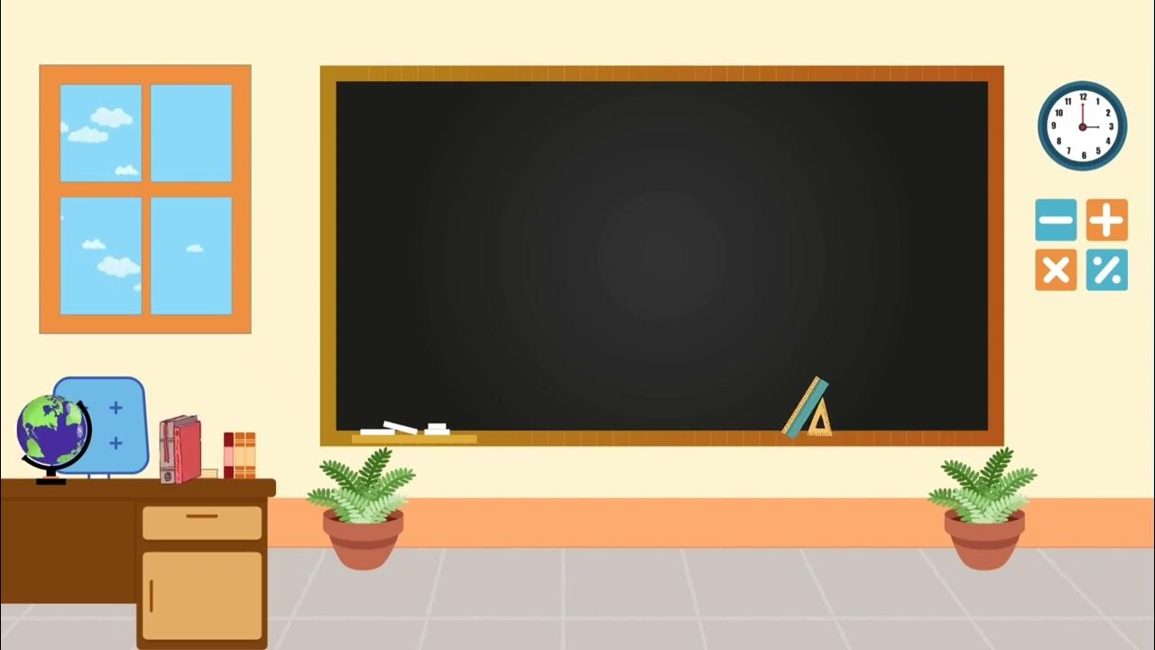 Background Animasi Bergerak Ruang Kelas untuk Video Pembelajaran | free