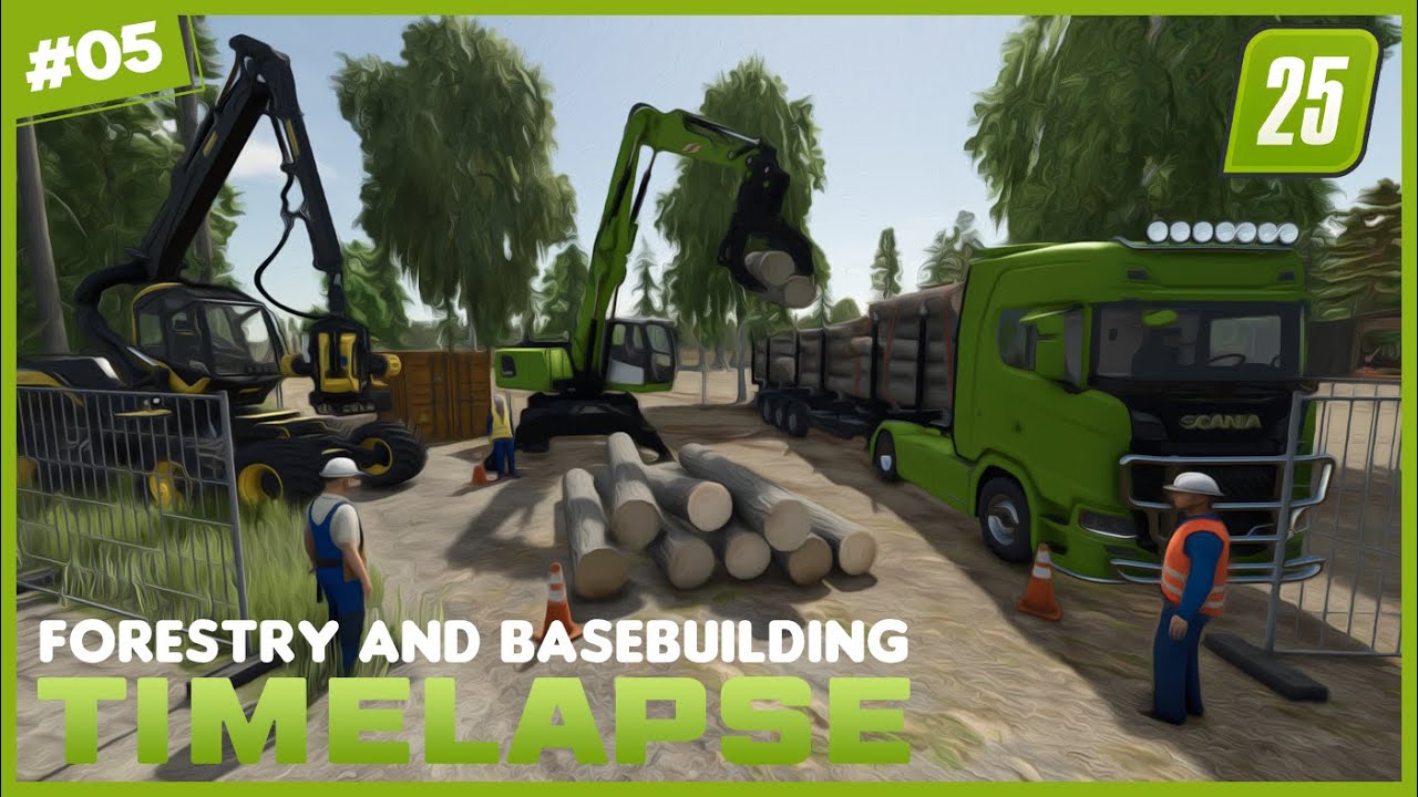FS25: Logging With Ponsse Scorpion King & Sennebogen Crane Unloading | Farming Simulator 2025