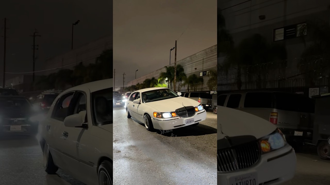 FRONT, BACK & SIDE TO SIDE! Lincoln Town Car Lowrider hittin’ switches in Downtown Los Angeles, CA!