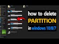 How to delete drive partition in windows 1087  tecwala