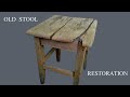 Реставрация ОЧЕНЬ старого табурета | Old stool restoration