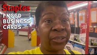 Picking Up My New Business Cards! 🖨️ | Staples Walkthrough for Biz Supplies | Vlogtober Day 16