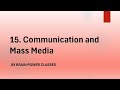 Class 5th // EVS 1 // Lesson Number 15 Communication and Mass Media // Question answers.
