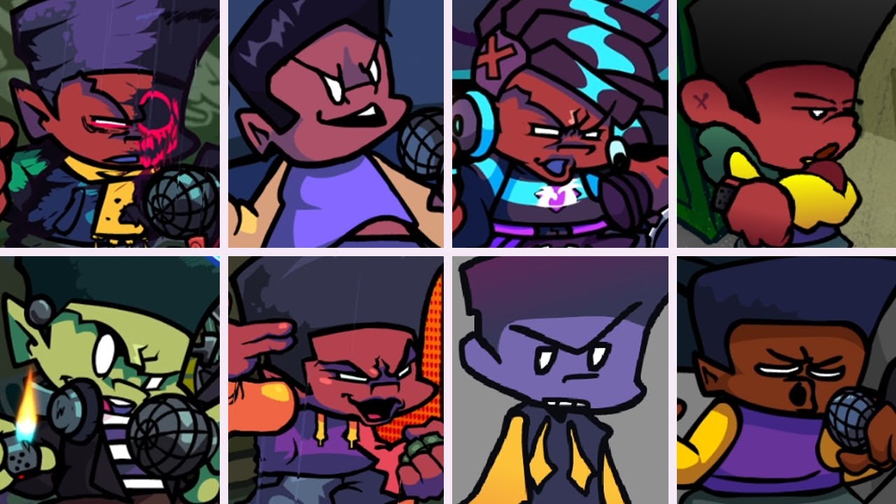 Friday Night Funkin' - Lit Up but everytime it's Darnell turn a Different Skin Mod is used