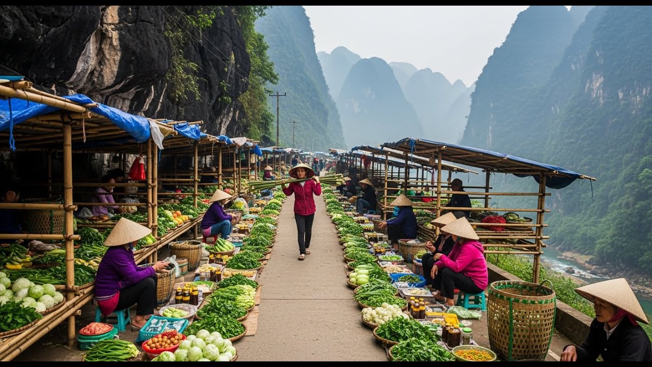 Оживлённый рынок Вьетнама встречает Новый 2026 год по лунному календарю.