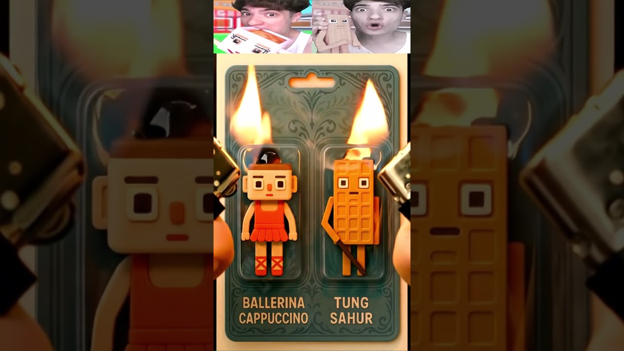 Unboxing FIRE Lego Ballerina Cappucchino X Tung Sahur WITH FIRE