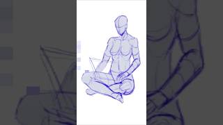 Sitting Pose #drawingtimelapse #gesturedrawing #sitting #座る#sketch #drawingposes