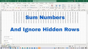 Sum Function While ignoring Hidden Rows in Excel By Using The Aggregate Function. #SHORTS