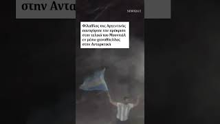 Κατενθουσιασμένος φίλαθλος της Αργεντινής, πανηγύρισε στην Ανταρκτική