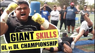 🔥🔥 Giant Skillz OL VS DL Championship | One on One Action Packed Highlight Mix