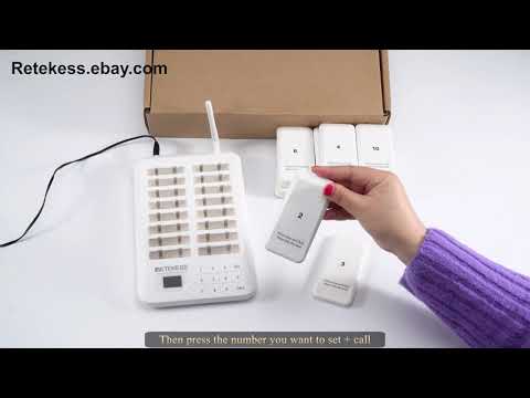 Retekess TD157 Restaurant Calling Queuing Wireless Pager System 16*Pagers