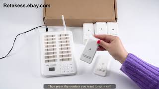Retekess Td157 Restaurant Calling Queuing Wireless Pager System 16Pagers