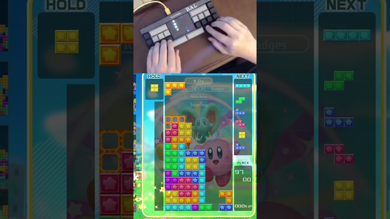 Tetris 99 Super T-Spin Triple Tower (4 TSTs)