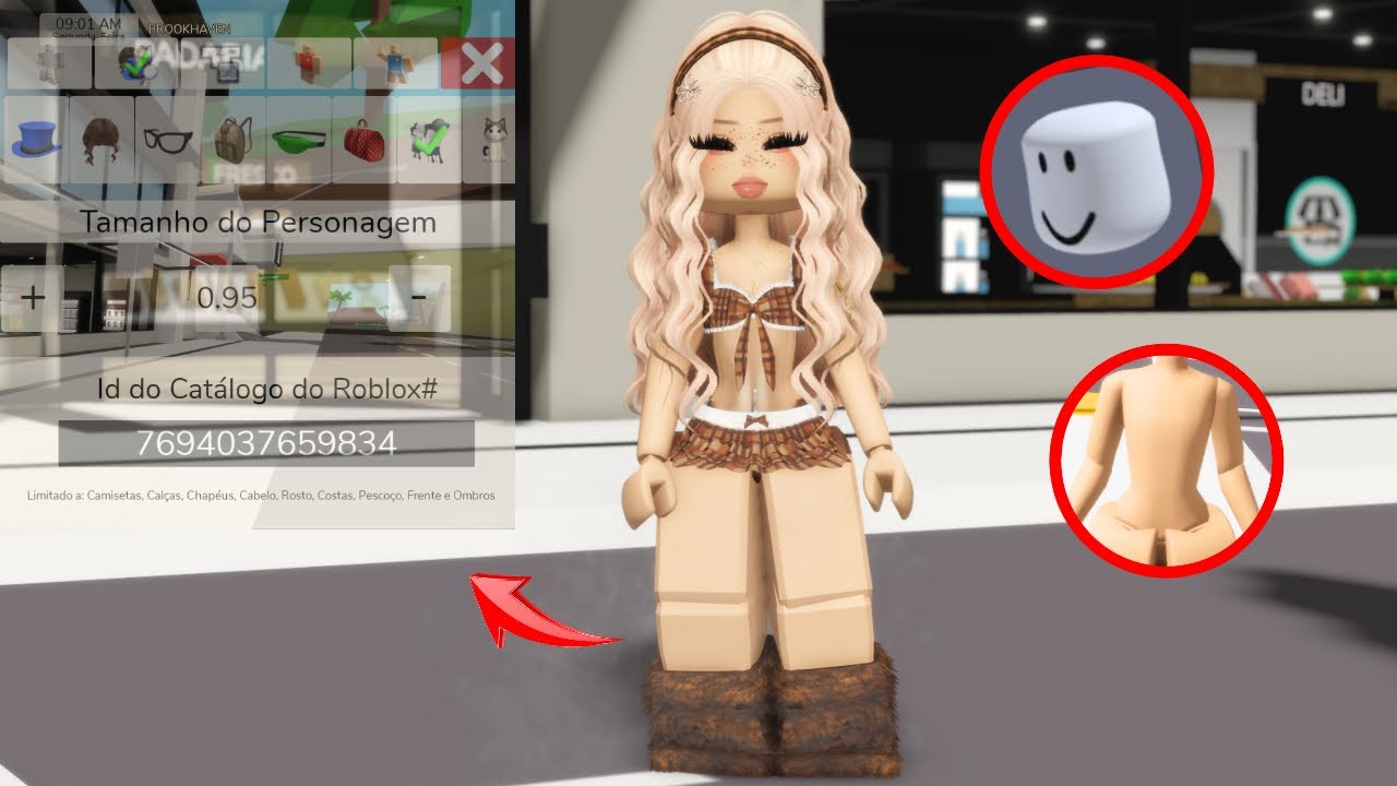 CÓDIGO SKIN  PATY COM ITENS 3D DO BROOKHAVEN (com torço) GRATIS SEM ROBUX!