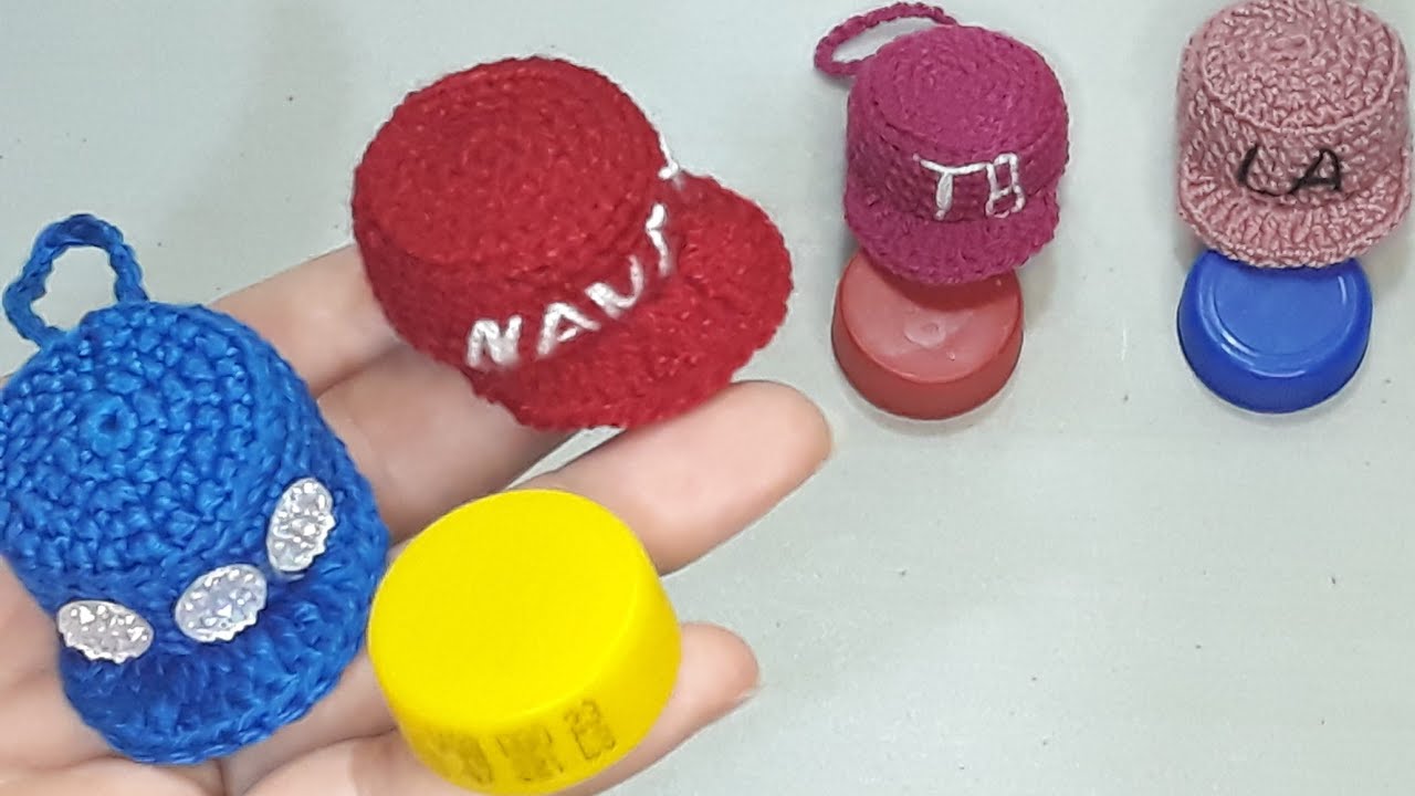 GORRITAS TEJIDAS, usando tapas de plástico ♻️ reciclemos !