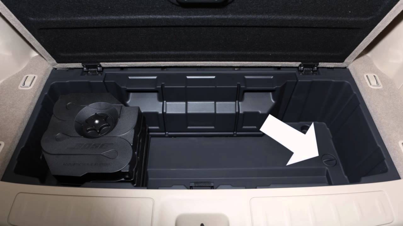 How do you store a replacement spare tire in your car?