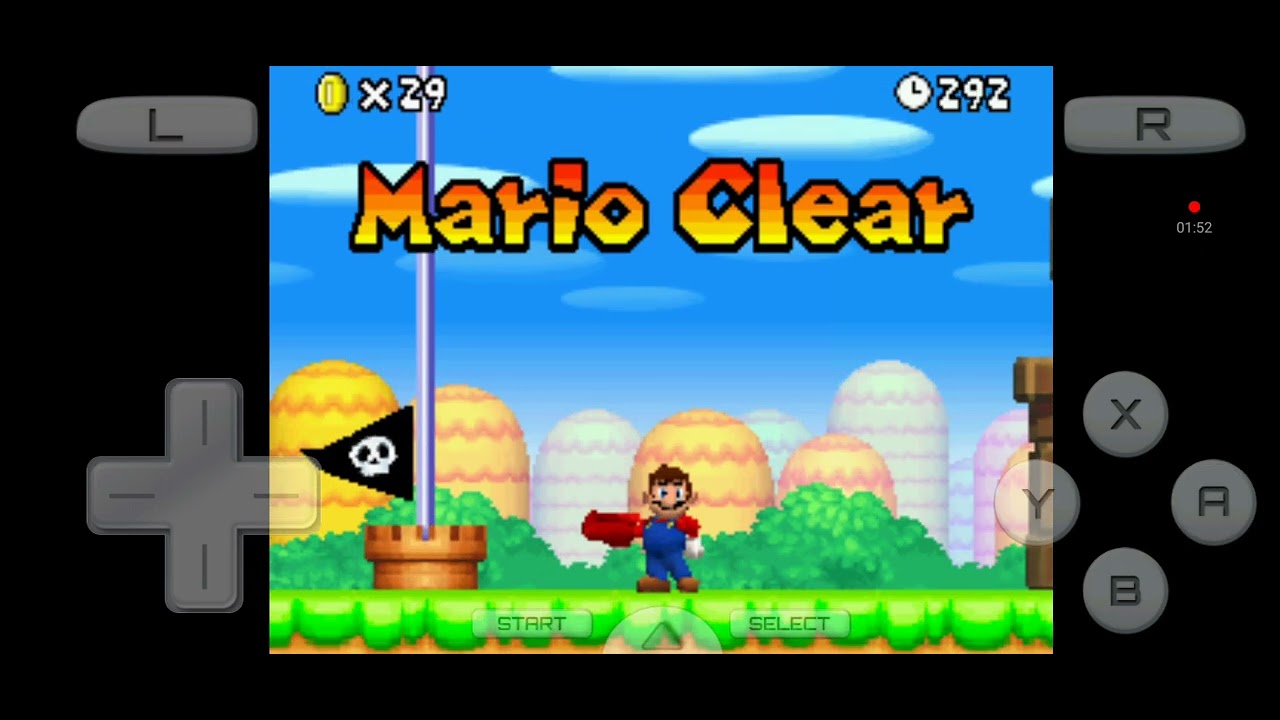 Jugando new super Mario Bros 