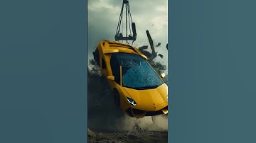 Car Crash!💥 #shorts #shortsfeed #ai #animation #lamborghini #carcrashes