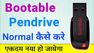 Bootable Pendrive Ko Normal Kaise Kare | Bootable Pendrive Ko Format Kaise Kare | Bootable Pendrive