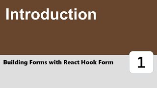 Building Forms with React Hook Form #1 - Introduction