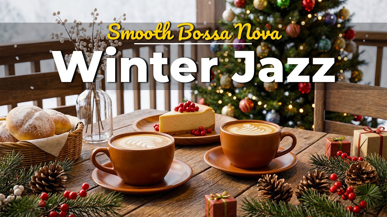 Positive Holiday Jazz ❄️☕ Smooth Coffee Jazz in a Cozy Winter Café for Relax & Good Vibes