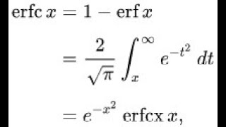Diffusion problem with complimentary error function