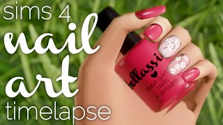 Famous Sims 4 CC Making Timelapse - Cherry Blossom Nail Art Profile