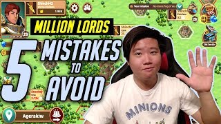 5 Mistakes to Avoid | Million Lords