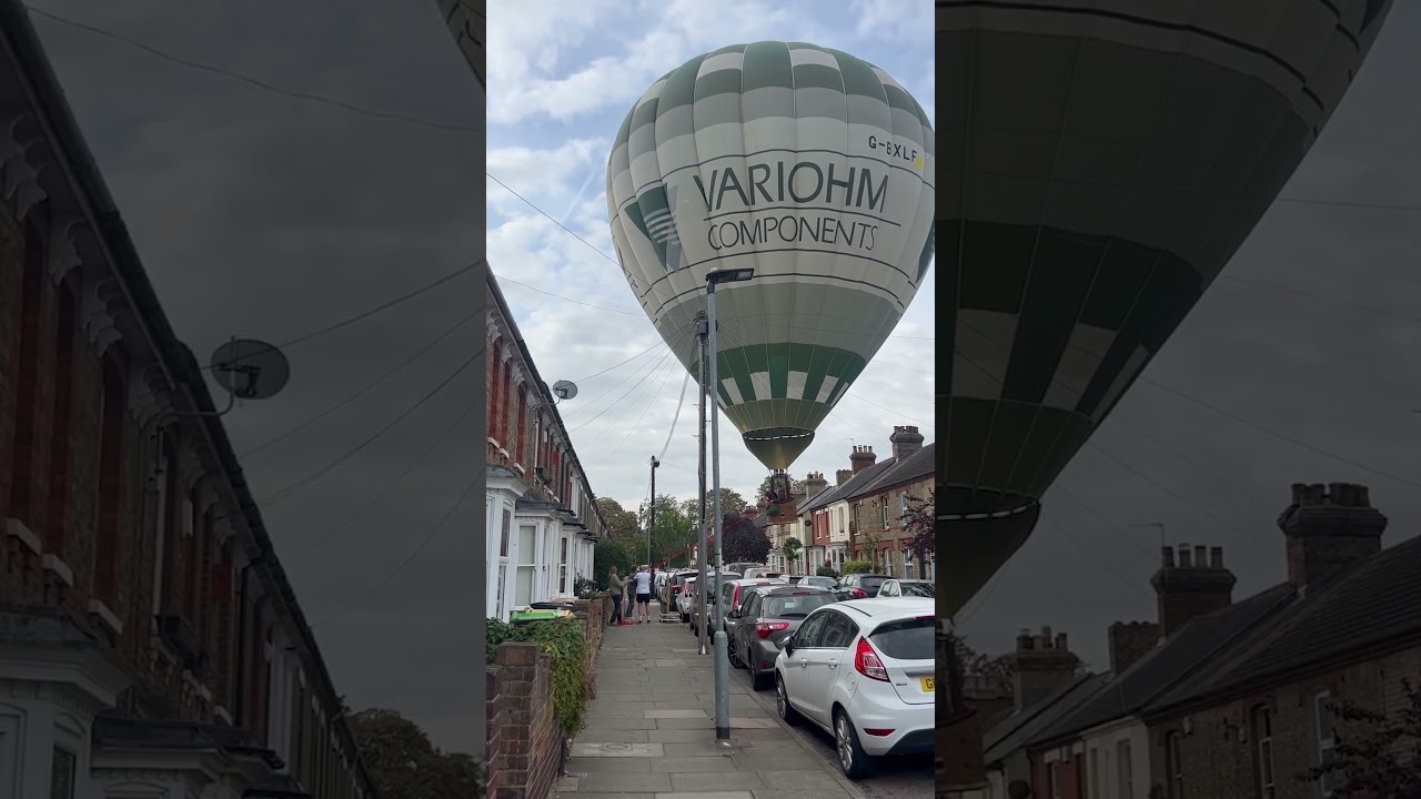 Wild Video Shows Hot Air Balloon Landing on Residential Street in UK
