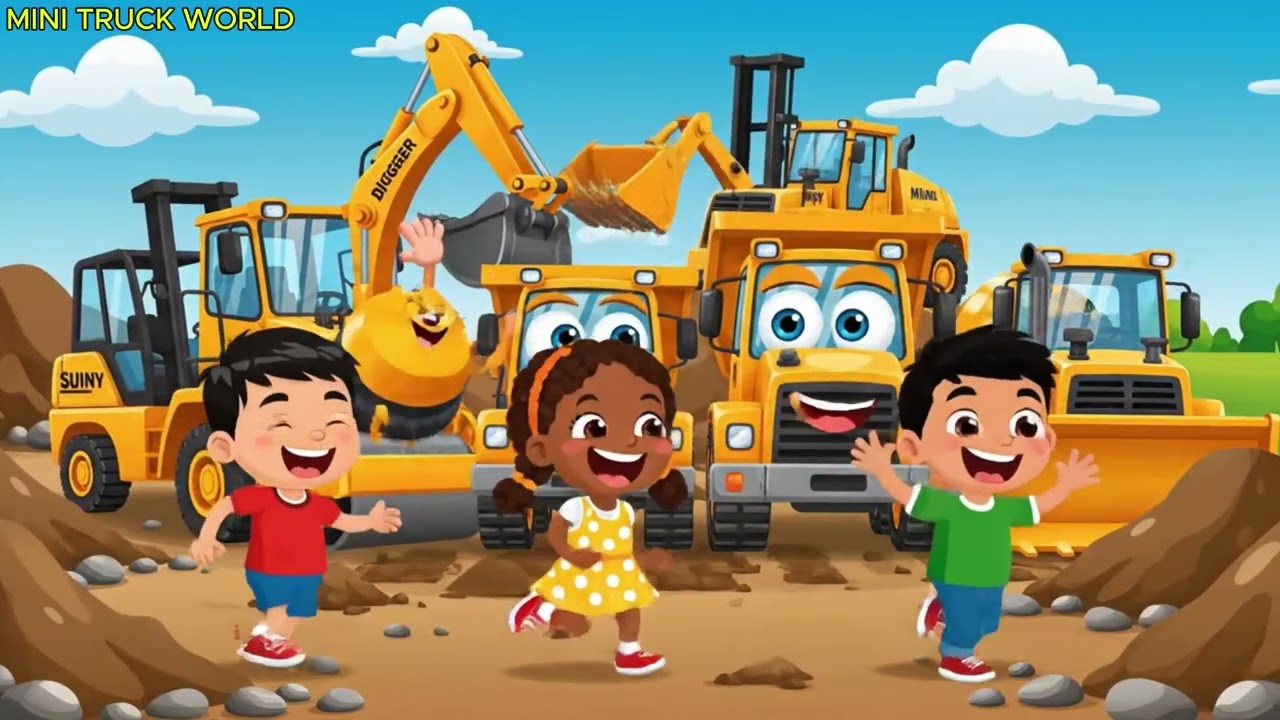 Mini Excavator and Dump Truck Build a Playground Together | Fun Construction Story for Kids