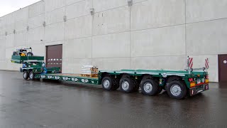 Faymonville  VarioMAX lowbed trailer w/ 8000mm loading platform length & excavator through