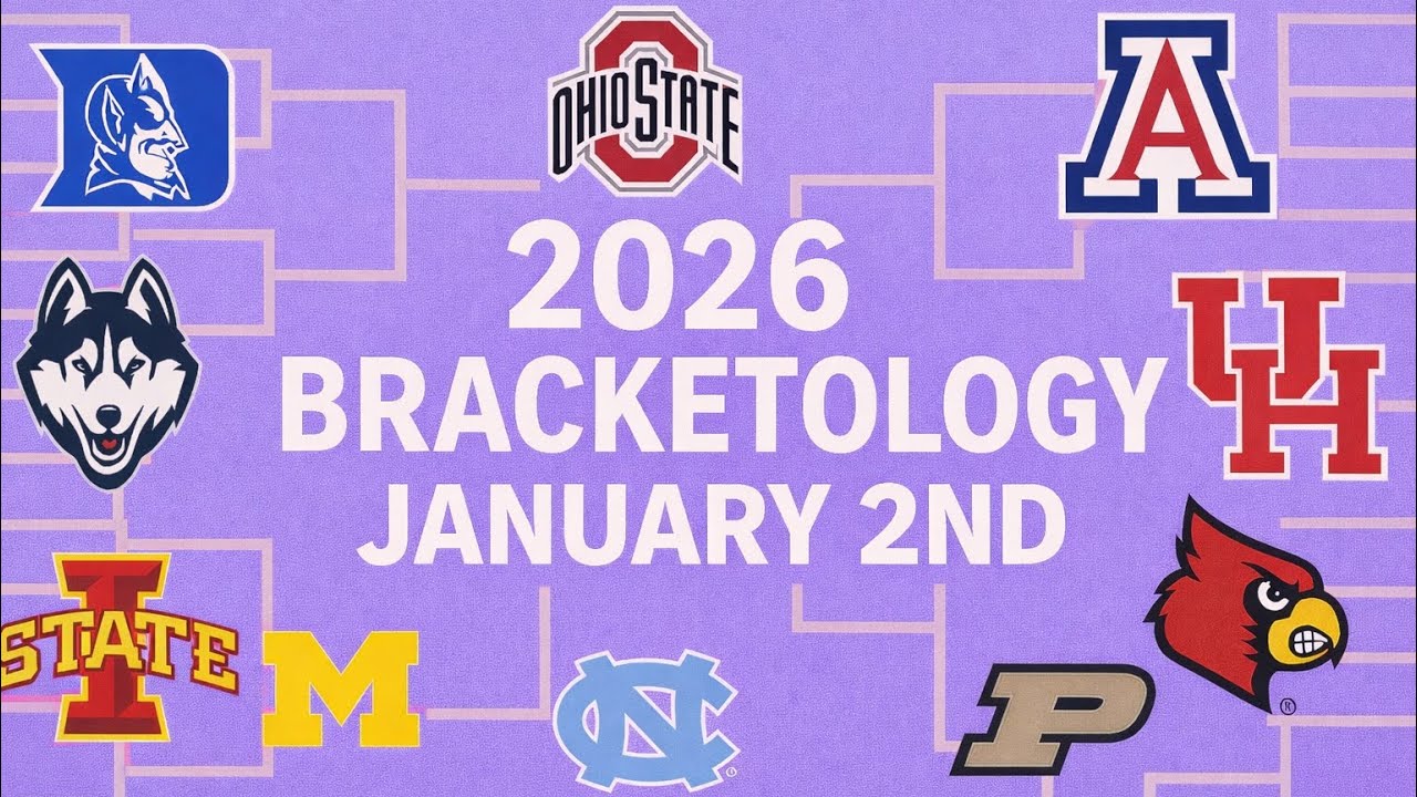 Обновление прогноза турнирной сетки NCAA 2026 года — 2 января.