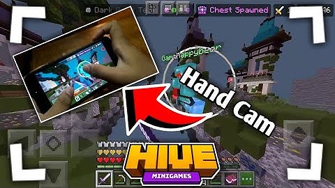 Raw Gameplay With Hand Cam on Skywars Hive (Minecraft Bedrock Edition)