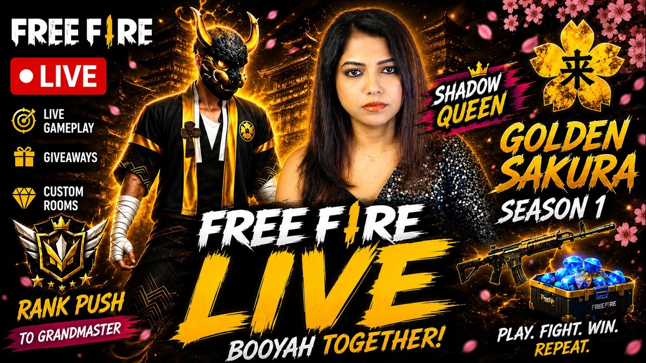 🔴 Free Fire LIVE – DON’T BLINK RANK PUSH CHAOS 👑🔥 #freefirelive #fflive #shortsfeed #gaming #live