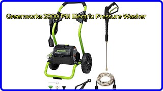 Review Greenworks 2000 PSI Electric Pressure Washer ESSENTIAL details