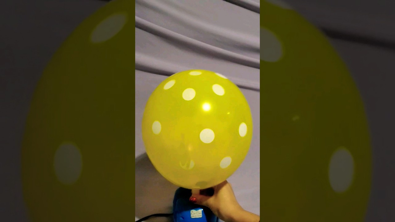 YELLOW POLKA DOT BALLOON INFLATION AND DEFLATION!!!