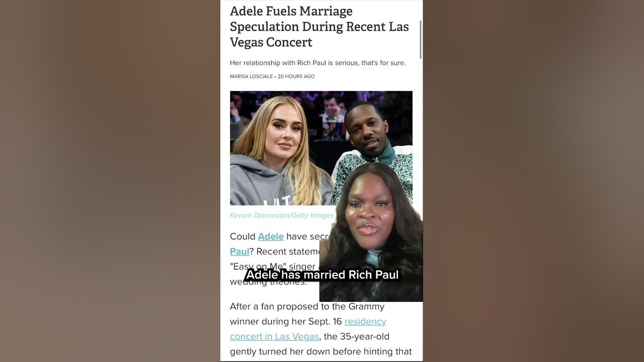 Adele & Rich Paul Married Comment At Las Vegas Residency