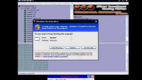 Teamspeak Flooding (Player |Spam|Spam|Spam|Spam|)