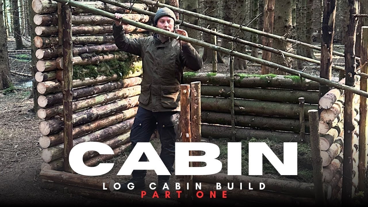 Bushcraft Shelter | Building a Log Cabin in the Woods | Part One - YouTube