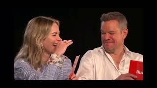 Emily Blunt and Matt Damon being an iconic duo