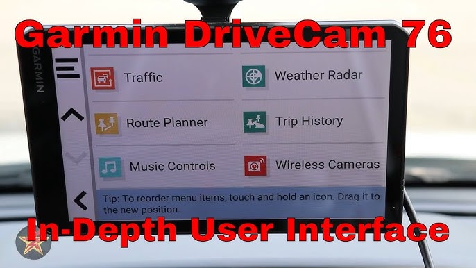 Garmin DriveCam 76 User Interface Walkthrough I Navigation - YouTube